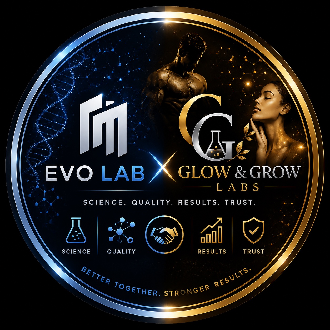 Glow & Grow Labs and Evo Lab partnership logo